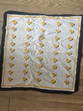 J. Crew Lemon bandana square scarf